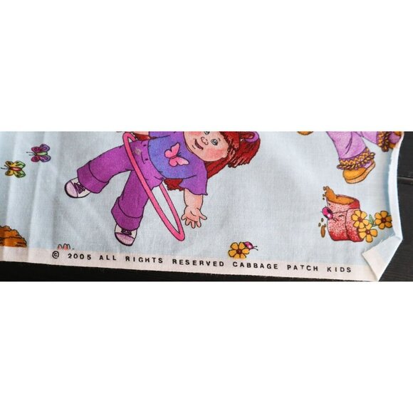 Vintage Cabbage Patch Kids Fabric Blue 2005 2 Yards - Picture 4 of 4